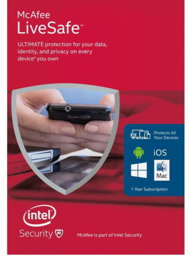 McAfee LiveSafe Total Protection - Unlimited PC/MAC | 1 Year License [Download]